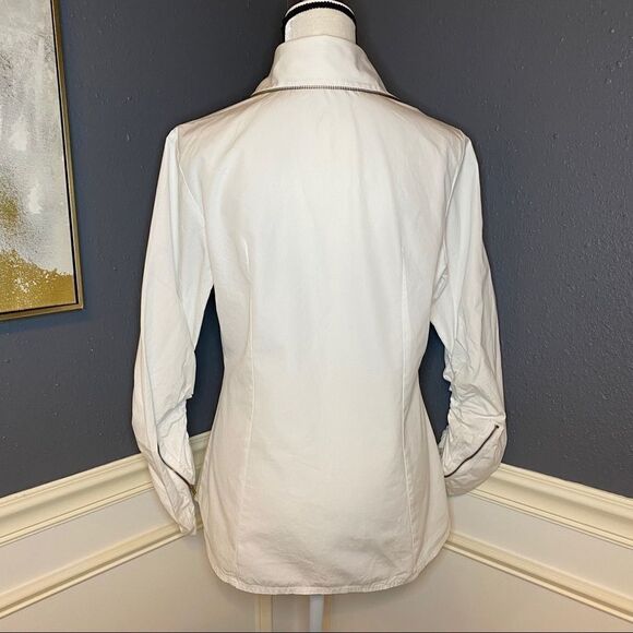 Sylvia Techerassi zipper collar & cuff button down - Picture 6 of 12